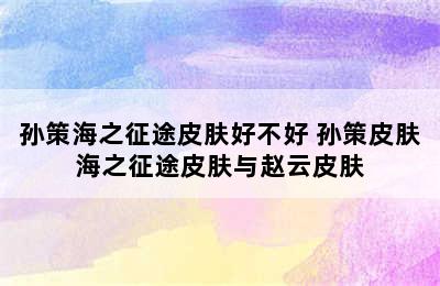 孙策海之征途皮肤好不好 孙策皮肤海之征途皮肤与赵云皮肤